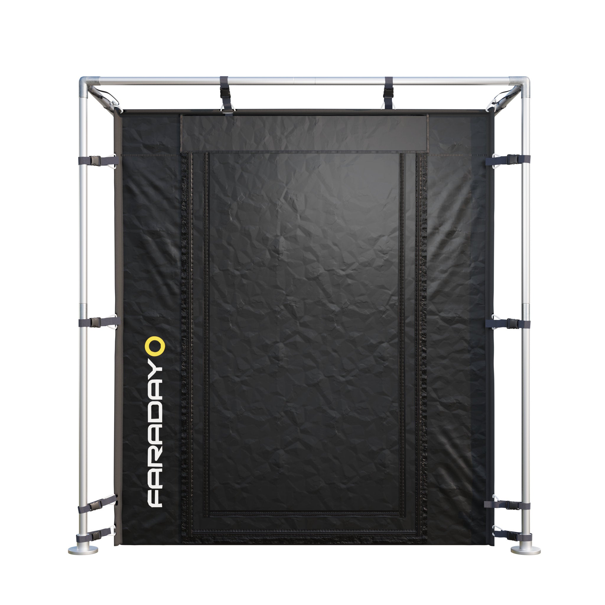 Large Faraday Tent LX Black RFEMI Shielding Enclosure Room 7 x 7 x 65 operational configuration showing practical implementation for electromagnetic pulse protection and security