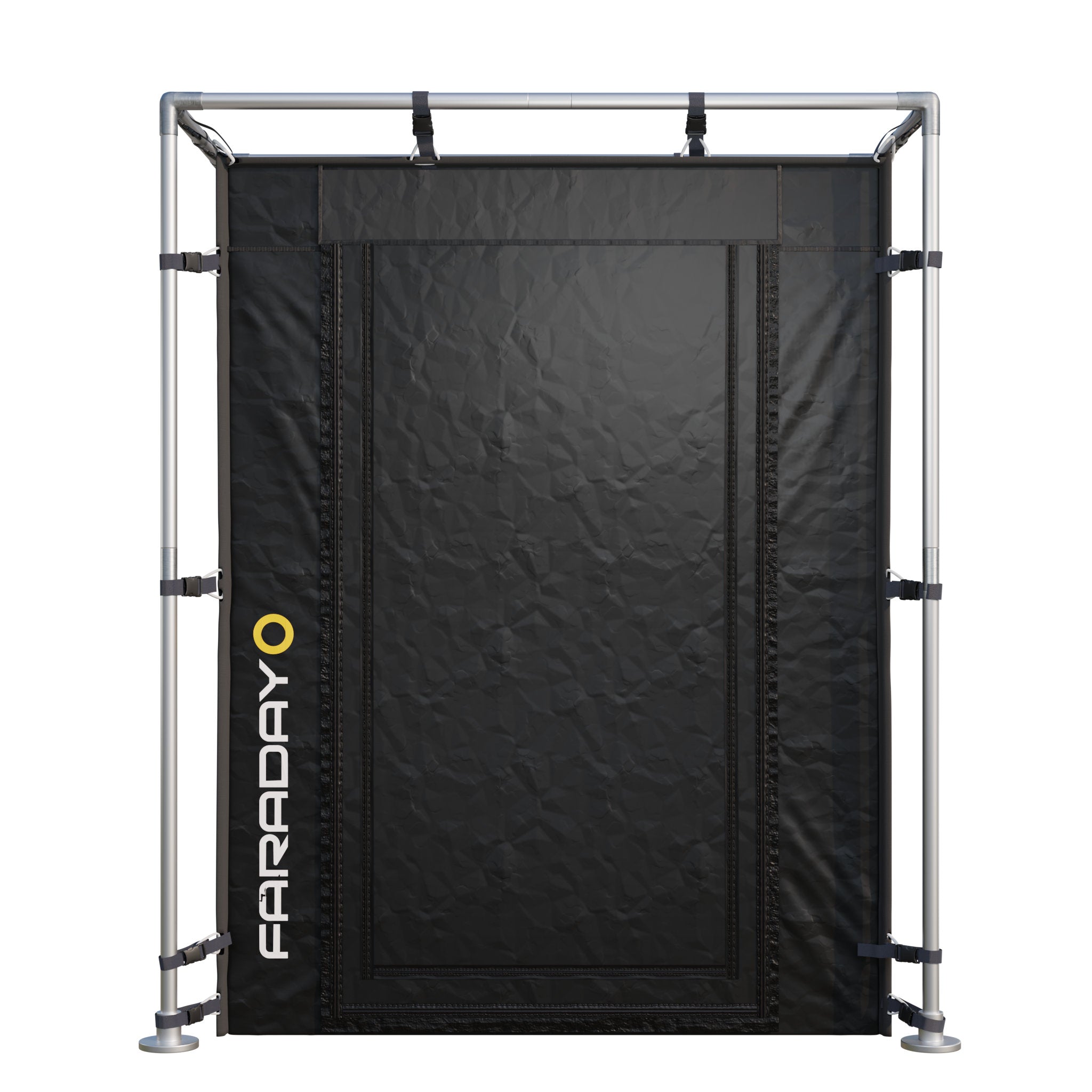 Medium Faraday Tent LX Black RFEMI Shielding Enclosure Room 6 x 6 x 65 detailed construction view demonstrating superior engineering for electromagnetic pulse protection and security