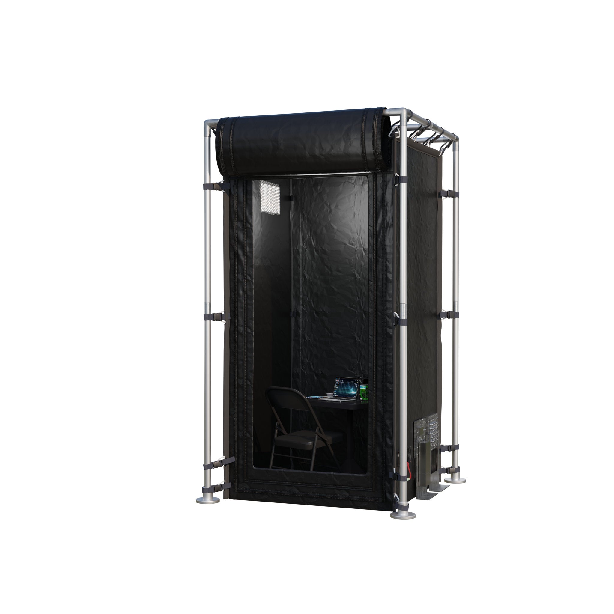 Small Faraday Tent LX Black RFEMI Shielding Enclosure Room 4 x 4 x 65 supplementary technical documentation with detailed specifications for electromagnetic pulse protection