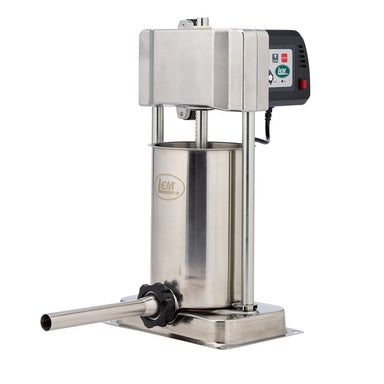 10 lb. LEM Big Bite Motorized Sausage Stuffer - compact electric meat processing equipment for prepper food preparation