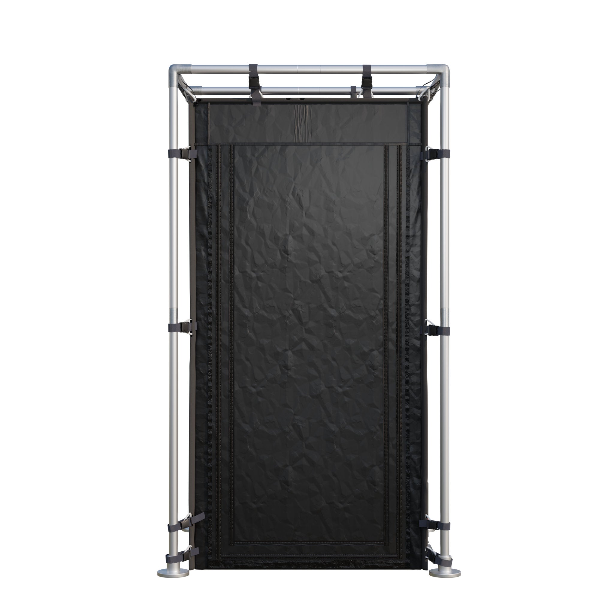 Small Faraday Tent LX Black RFEMI Shielding Enclosure Room 4 x 4 x 65 operational configuration showing practical implementation for electromagnetic pulse protection