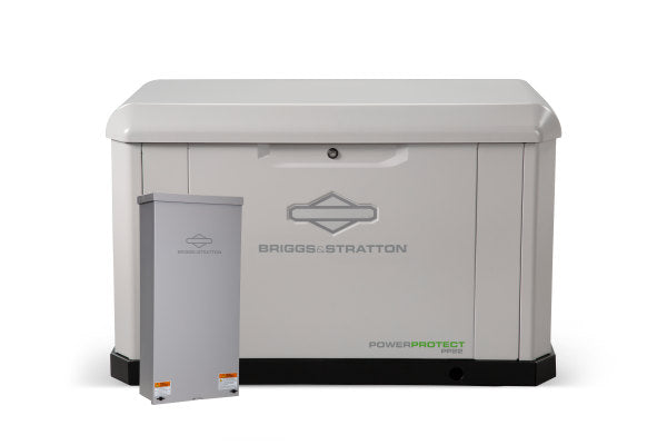 Briggs and Stratton PowerProtect™ 22kW Home Standby Generator with 200Amp Transfer Switch and Symphony Choice Kit comprehensive system package with all necessary components for automatic residential backup power