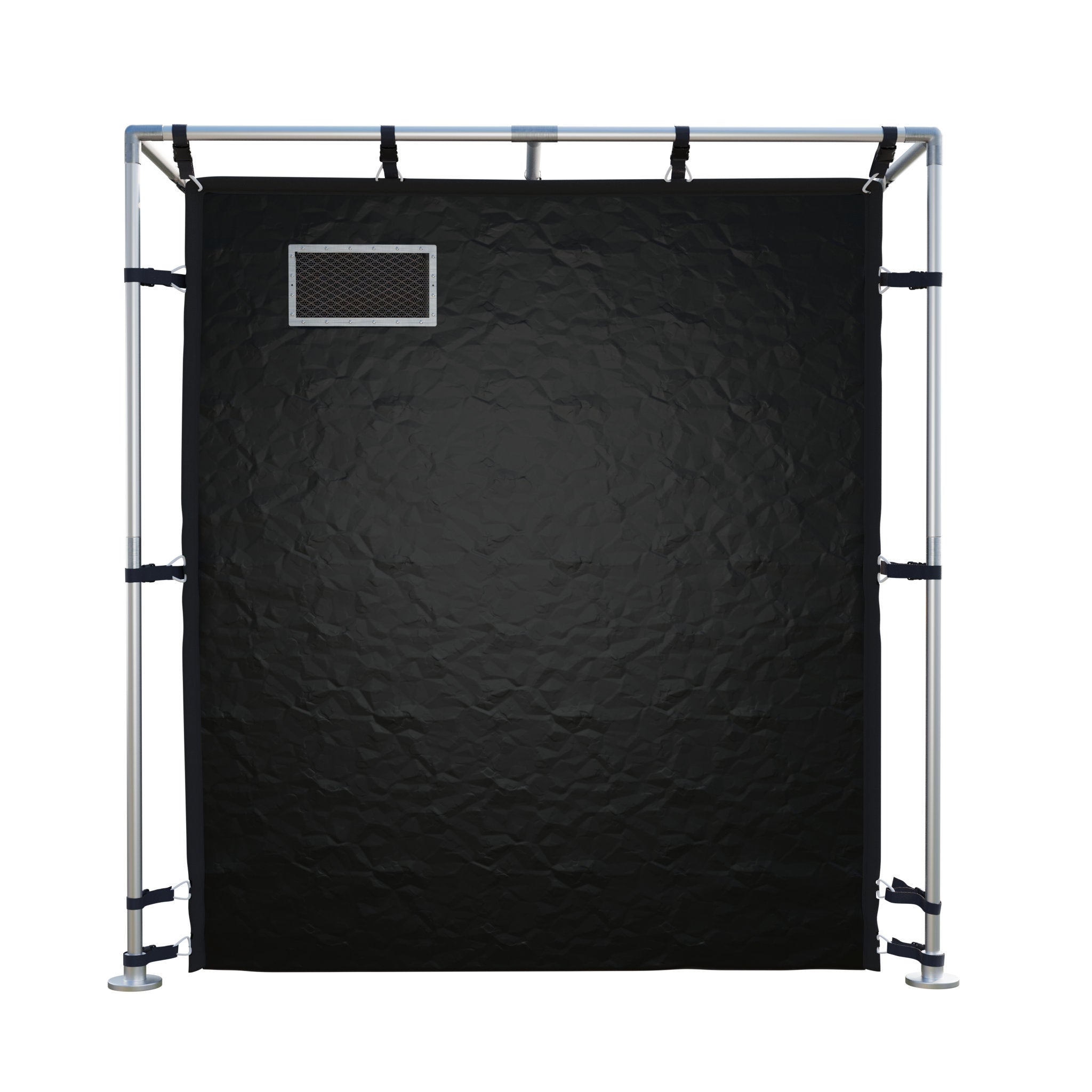 Large Faraday Tent LX Black RFEMI Shielding Enclosure Room 7 x 7 x 65 alternative perspective showing versatile application options for electromagnetic pulse protection and security