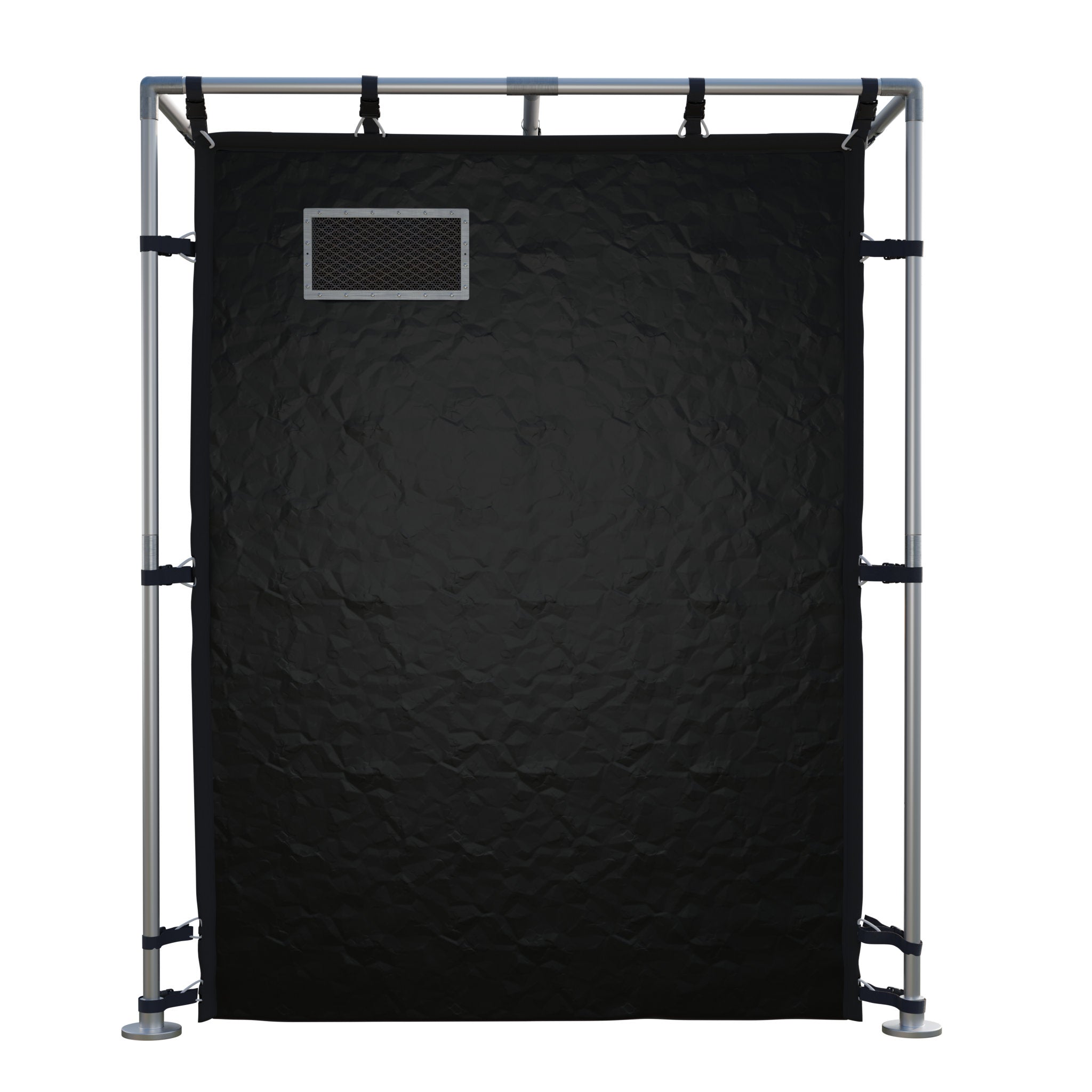 Medium Faraday Tent LX Black RFEMI Shielding Enclosure Room 6 x 6 x 65 alternative perspective showing versatile application options for electromagnetic pulse protection and security