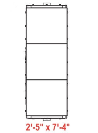 Hide-Away® Storm Shelter Stationary 3x1 dimensions