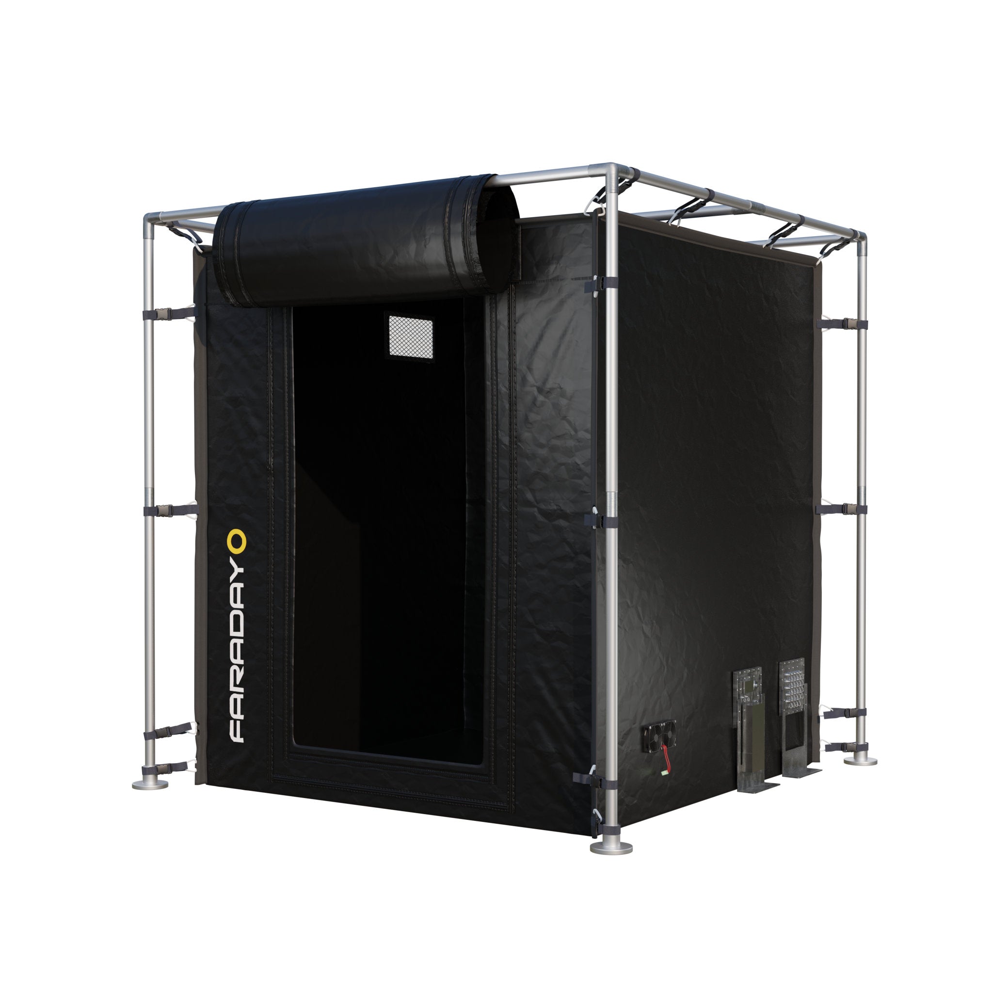 Large Faraday Tent LX Black RFEMI Shielding Enclosure Room 7 x 7 x 65 supplementary technical documentation with detailed specifications for electromagnetic pulse protection and security