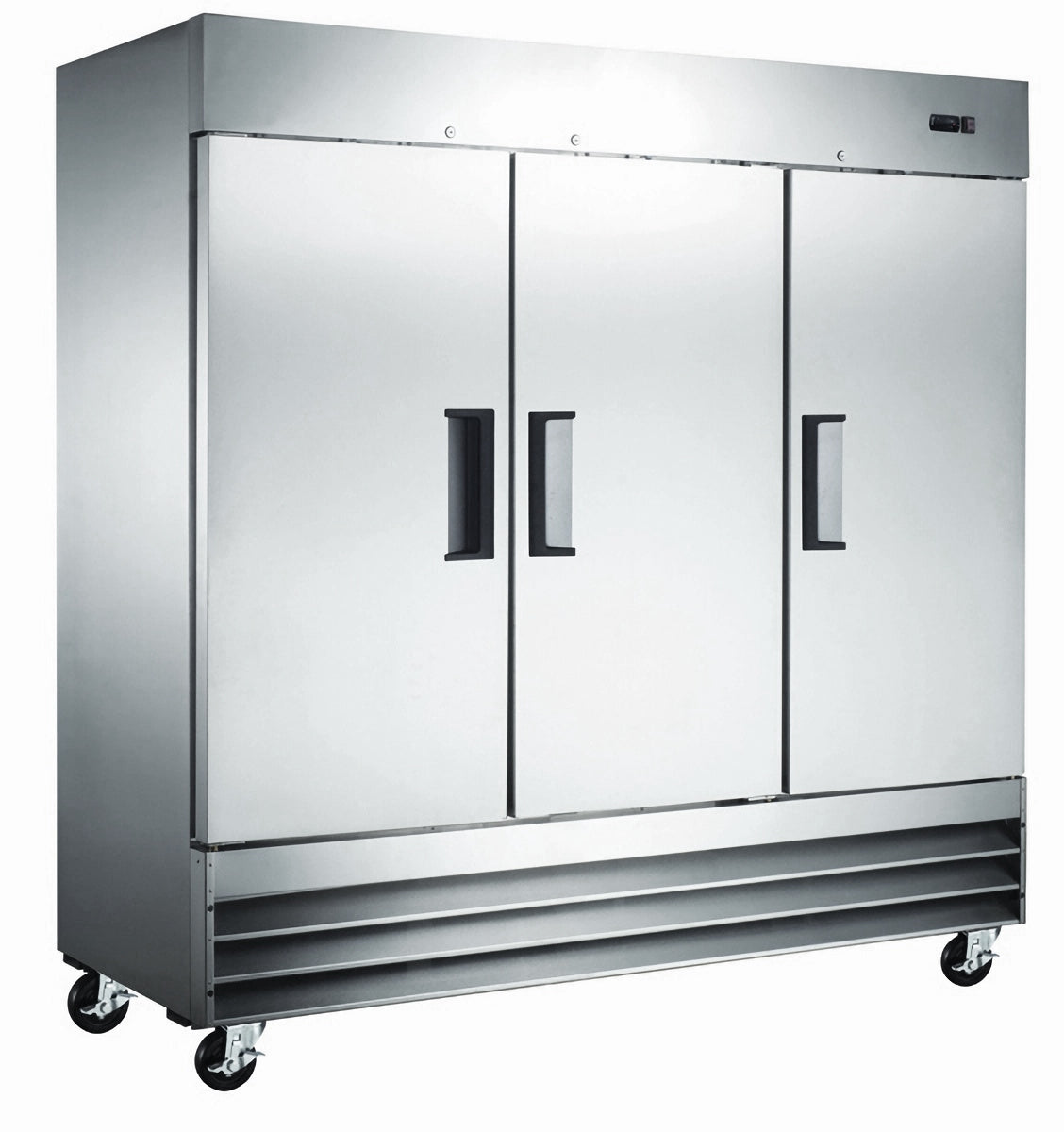 81inch wide Professional Grade Reach in Refrigerator with 3 Doors and 72 cu ft capacity primary product view showcasing key design features for commercial-grade food preservation
