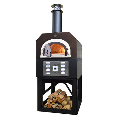 Chicago Brick Oven CBO-750 Mobile Stand Hybrid Liquid Propane and Wood Fired Pizza Oven in Copper Vein - professional outdoor cooking equipment for emergency preparedness and off-grid cooking