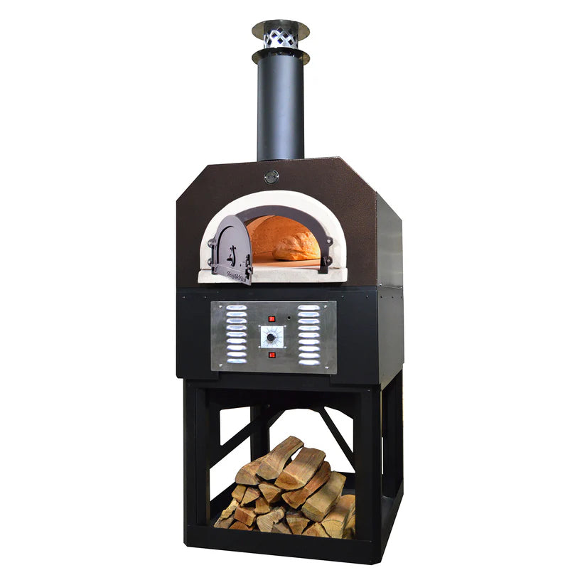 Chicago Brick Oven CBO-750 Mobile Stand Hybrid Liquid Propane and Wood Fired Pizza Oven in Copper Vein - professional outdoor cooking equipment for emergency preparedness and off-grid cooking