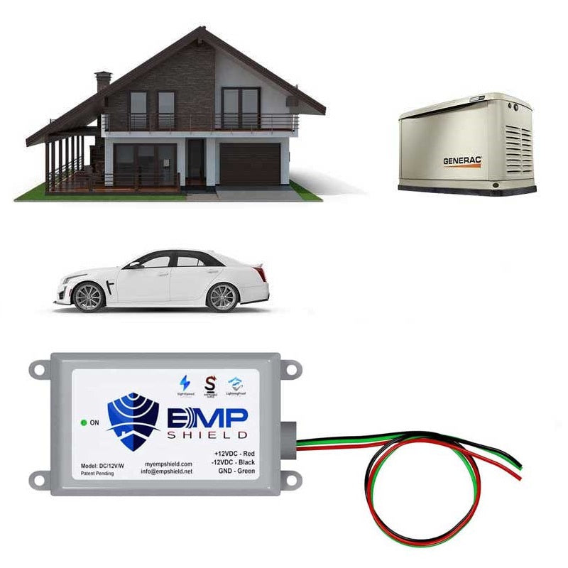 EMP Shield Complete EMP Lightning Protection Bundle for Home Vehicle and Generator complete system package with professional installation components for electromagnetic pulse protection and security