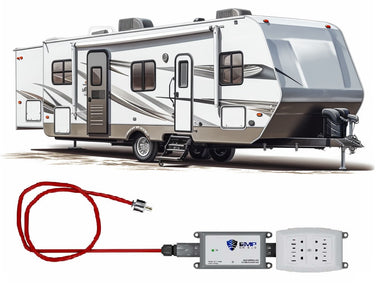 EMP Shield EXT120 Portable EMP Shield for RVs Renters Travel Campers and Camping primary product showcase highlighting key features and benefits for electromagnetic pulse protection and security