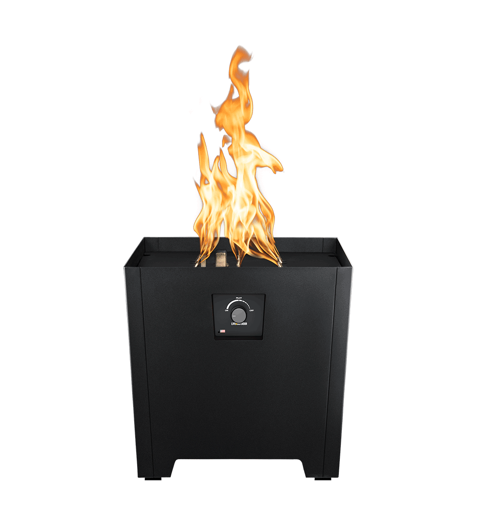 black Warming Trends Series II 18"x18" Portable Liquid Propane Gas Fire Pit