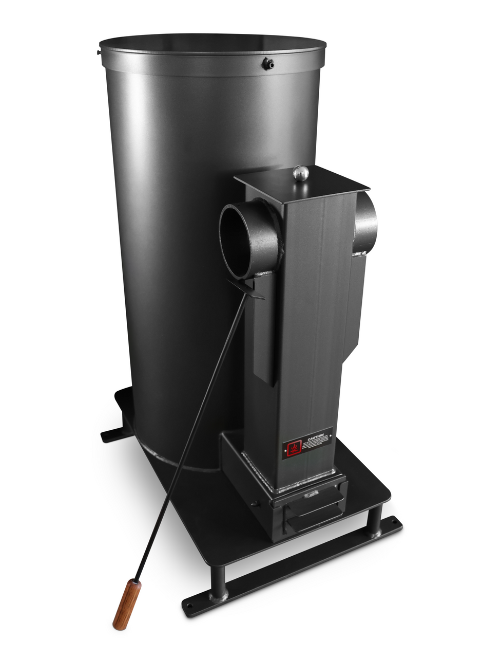 Liberator Rocket Heater Generation 2 Wood Burning or Pellet Stove without Hopper primary product showcase highlighting key features and benefits for efficient space heating and climate control