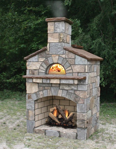 Stone Age Mezzo Vent Free Pizza Oven Fireplace Combo Outdoor Fireplace Kit complete system package with professional installation components for premium outdoor heating solutions