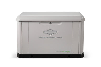 Briggs and Stratton PowerProtect™ 18kW Home Standby Generator primary product showcase highlighting essential features for automatic residential backup power