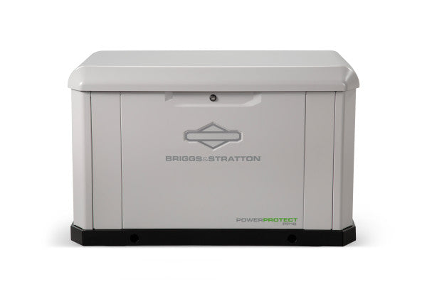 Briggs and Stratton PowerProtect™ 18kW Home Standby Generator primary product showcase highlighting essential features for automatic residential backup power