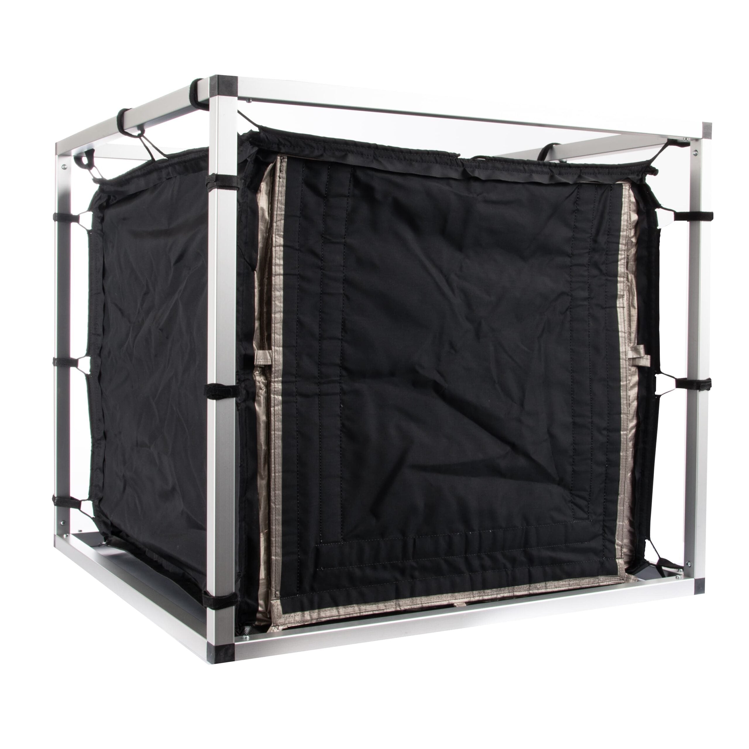 Large Faraday Tabletop Enclosure 4 x 4 x 4 operational configuration showing practical implementation for electromagnetic pulse protection and security