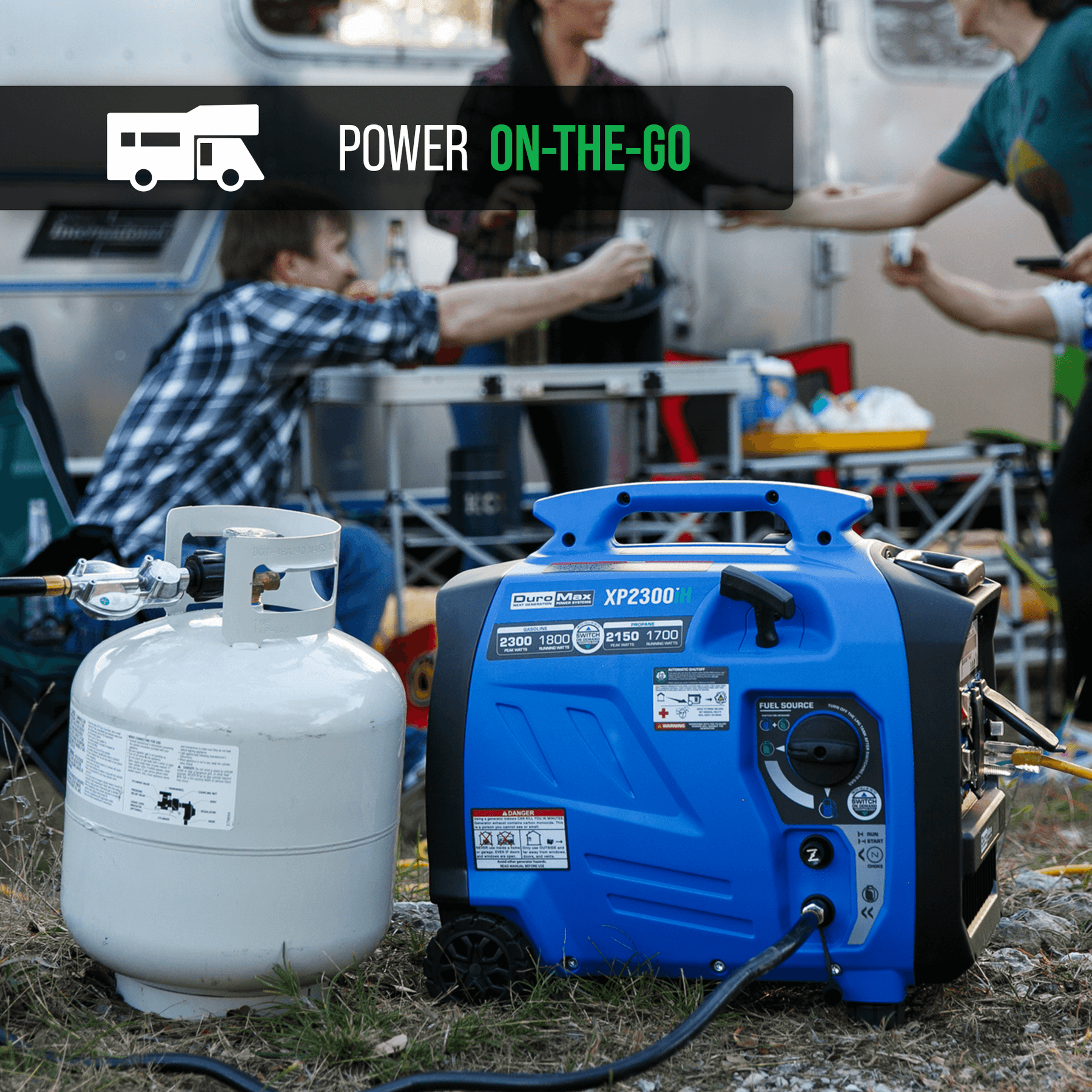 DuroMax XP2300iH 2,300 Watt Portable Dual Fuel Inverter Generator - Quiet & Reliable