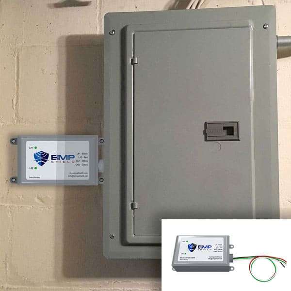 EMP Shield for Breaker Box that Extends from Wall Home EMP Lightning Protection CME Defense SP120240W professional installation setup and mounting configuration for electromagnetic pulse protection and security