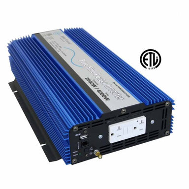 AIMS Power 2000 Watt Pure Sine Power Inverter Kit Reliable Backup Power for Preppers detailed construction angle highlighting build quality for clean AC power conversion applications