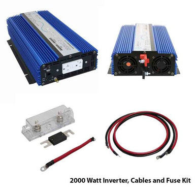 AIMS Power 2000 Watt Pure Sine Power Inverter Kit Reliable Backup Power for Preppers complete system with all essential components and accessories for clean AC power conversion applications