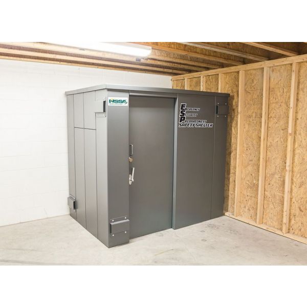 Swisher ESP Metal Tornado Safety Shelter SR84X054G 9Person Residential Capacity primary product showcase highlighting key features and benefits for professional emergency preparedness applications