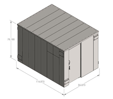 20-person Swisher ESP Safety Shelter measurements