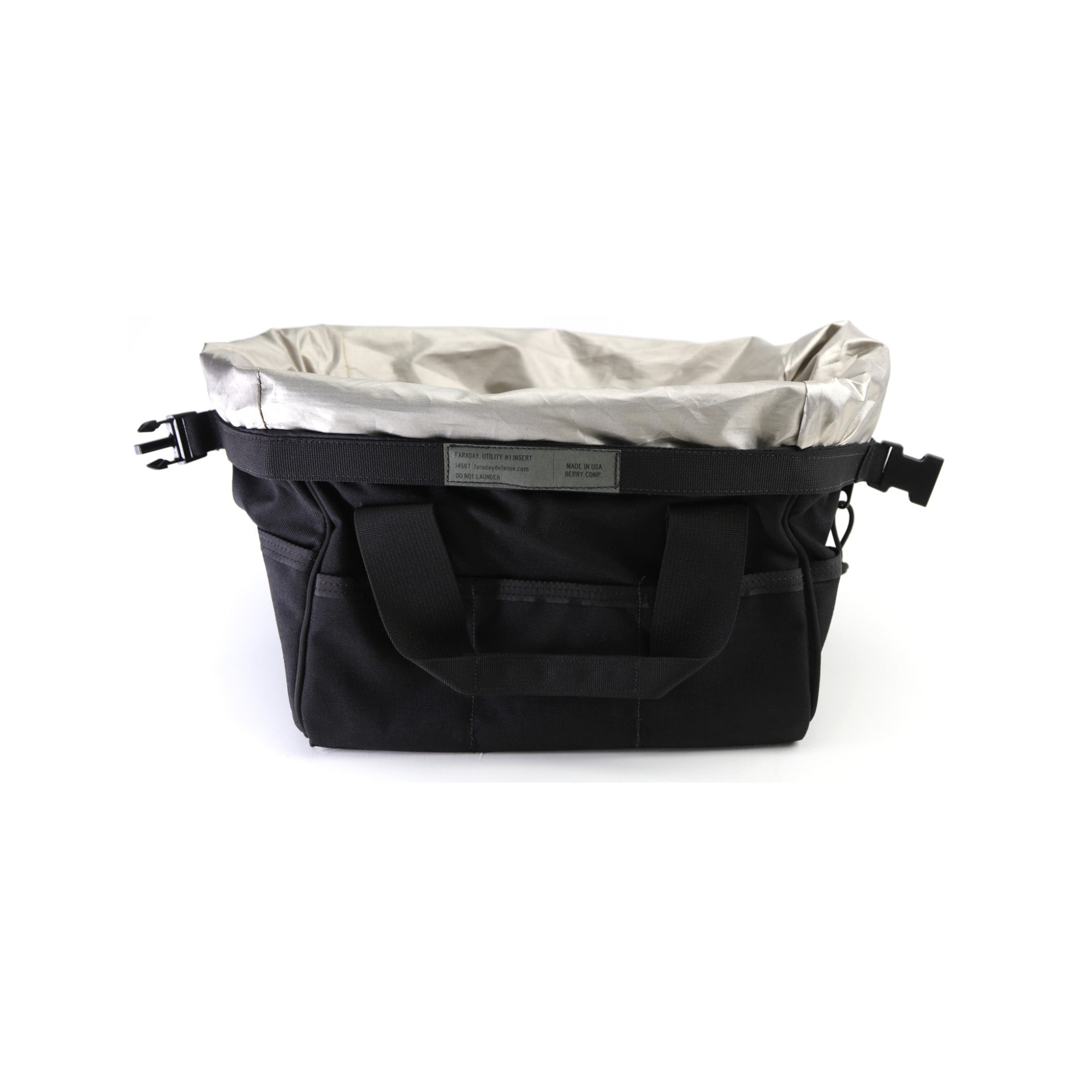 Cordura Utility Faraday Bag Small Berry Compliant Signal Blocking Durability supplementary technical view with additional specifications for professional emergency preparedness solutions