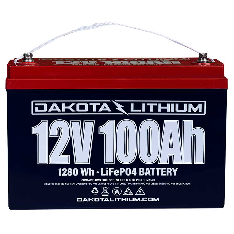 Dakota Lithium 12V 100Ah Deep Cycle LiFePO4 Battery primary product showcase highlighting key features and benefits for advanced energy storage technology