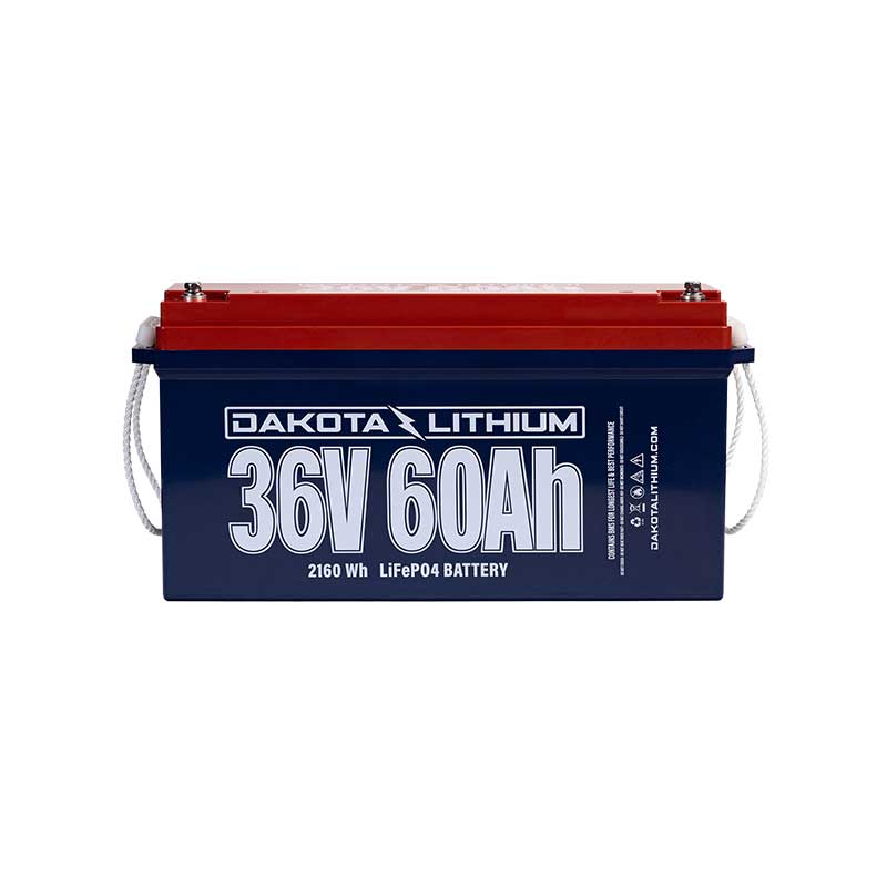 Dakota Lithium 36V 60Ah Battery Triple the Power Third the Weight primary product showcase highlighting key features and benefits for advanced energy storage technology