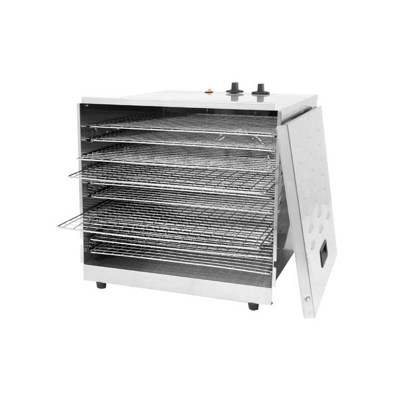 Omcan STAINLESS STEEL FOOD DEHYDRATOR WITH 10 RACKS primary product showcase highlighting key features and benefits for professional emergency preparedness applications