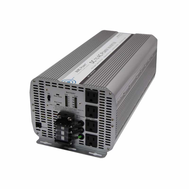 AIMS Power 8KW 12vDC to 120vAC Modified Sine Wave OffGrid Power Inverter with 16000W Surge Power Capacity primary product view showcasing key design features for professional emergency preparedness equipment