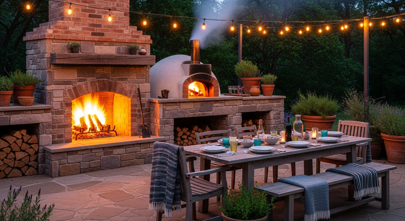 Outdoor Fireplace Pizza Oven Combo Kits Work