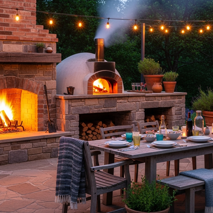 Outdoor Fireplace Pizza Oven Combo Kits Work