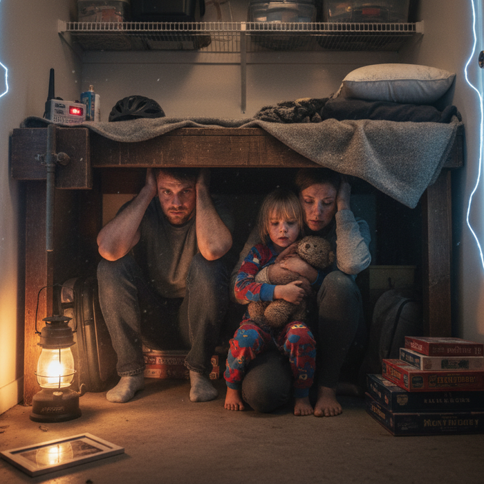 Where to hide in a tornado if there is no basement