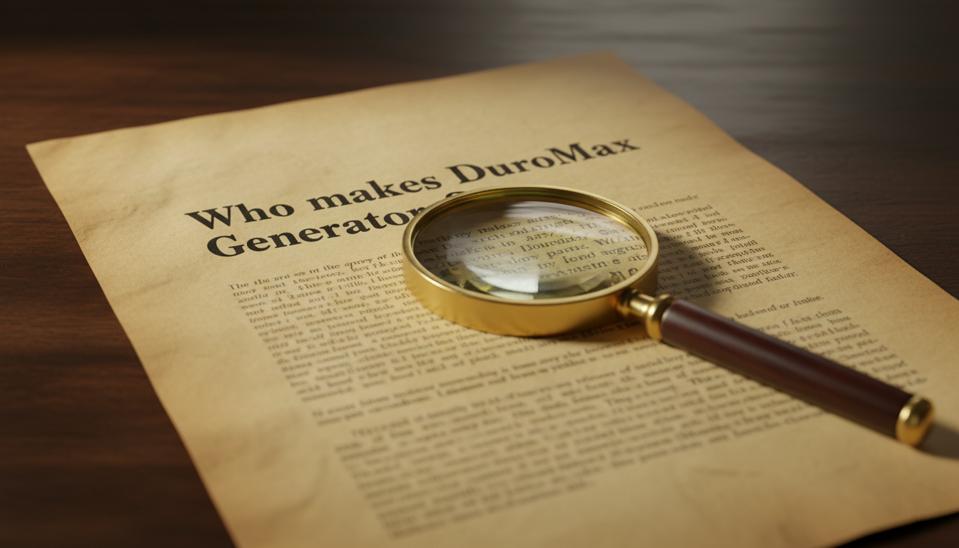 Who Makes DuroMax Generators (Not Who You Think)