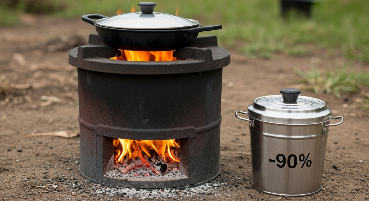 Rocket Stove For Cooking Saves 90% Fuel