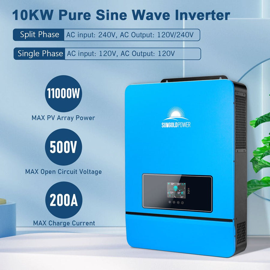 SungoldPower 10KW 48V Split Phase Solar Inverter - Reliable Off-Grid Power