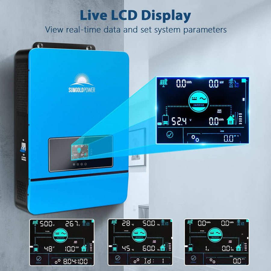 SungoldPower 8KW 48V Split Phase Solar Inverter - Reliable Off-Grid Power Solution