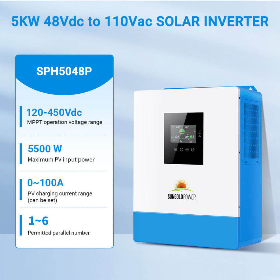 SungoldPower Pure Sine Wave 5000W 48V Solar Charger Inverter - Reliable Energy Solution for Preppers