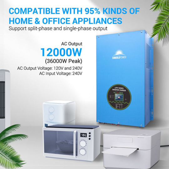 SungoldPower 12000W 48V Split Phase Pure Sine Wave Inverter Charger