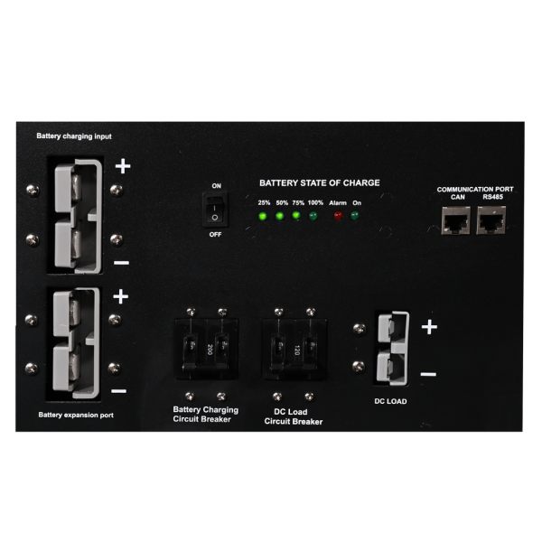 AIMS Power All In One Solar Battery Power Box 512kWh Heavy Duty technical component view with connection details for professional emergency preparedness solutions