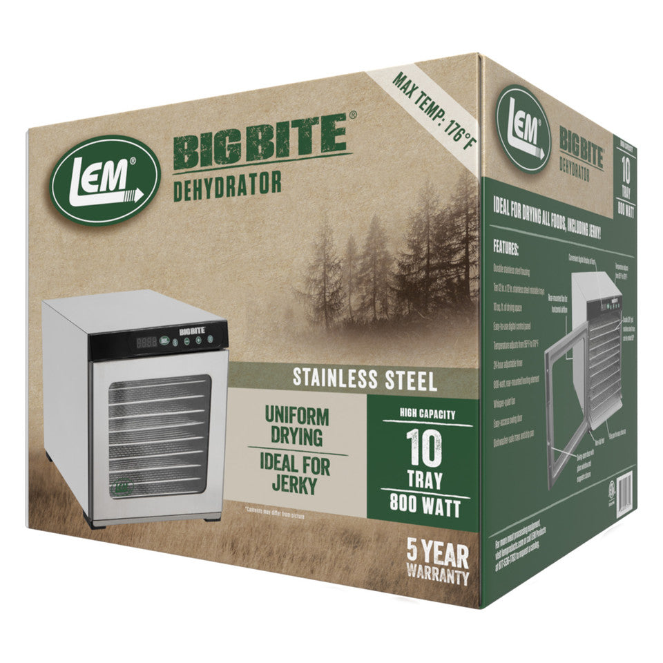 LEM BigBite® 10-Tray Dehydrator - Perfect for Preppers