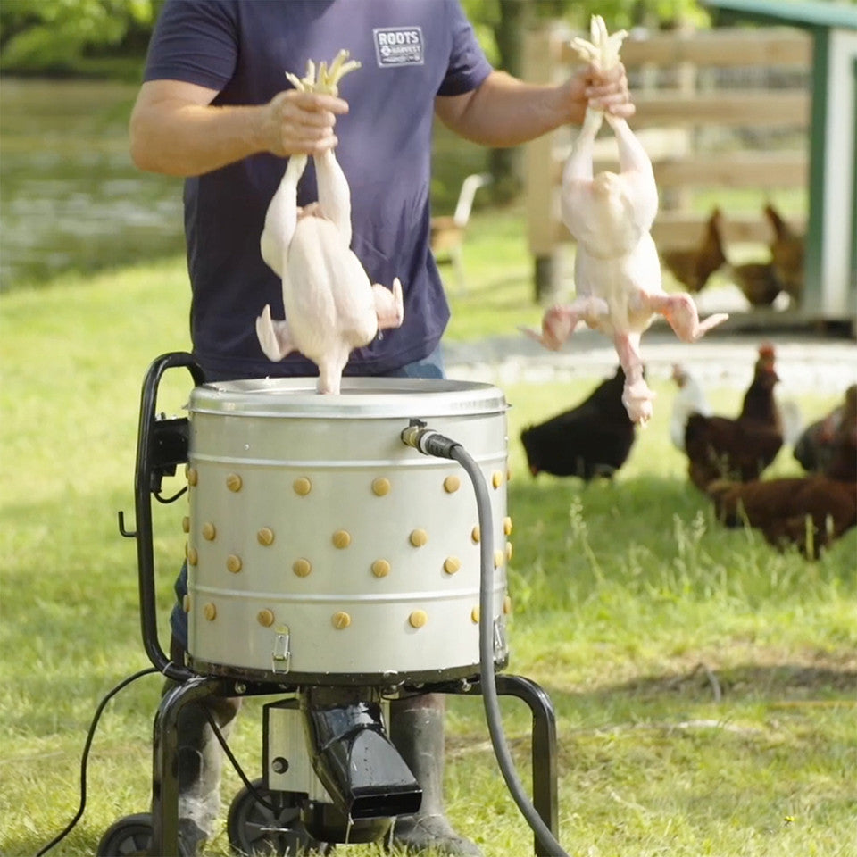Roots and Harvest Stainless Steel Chicken Plucker - Efficient Poultry Processing