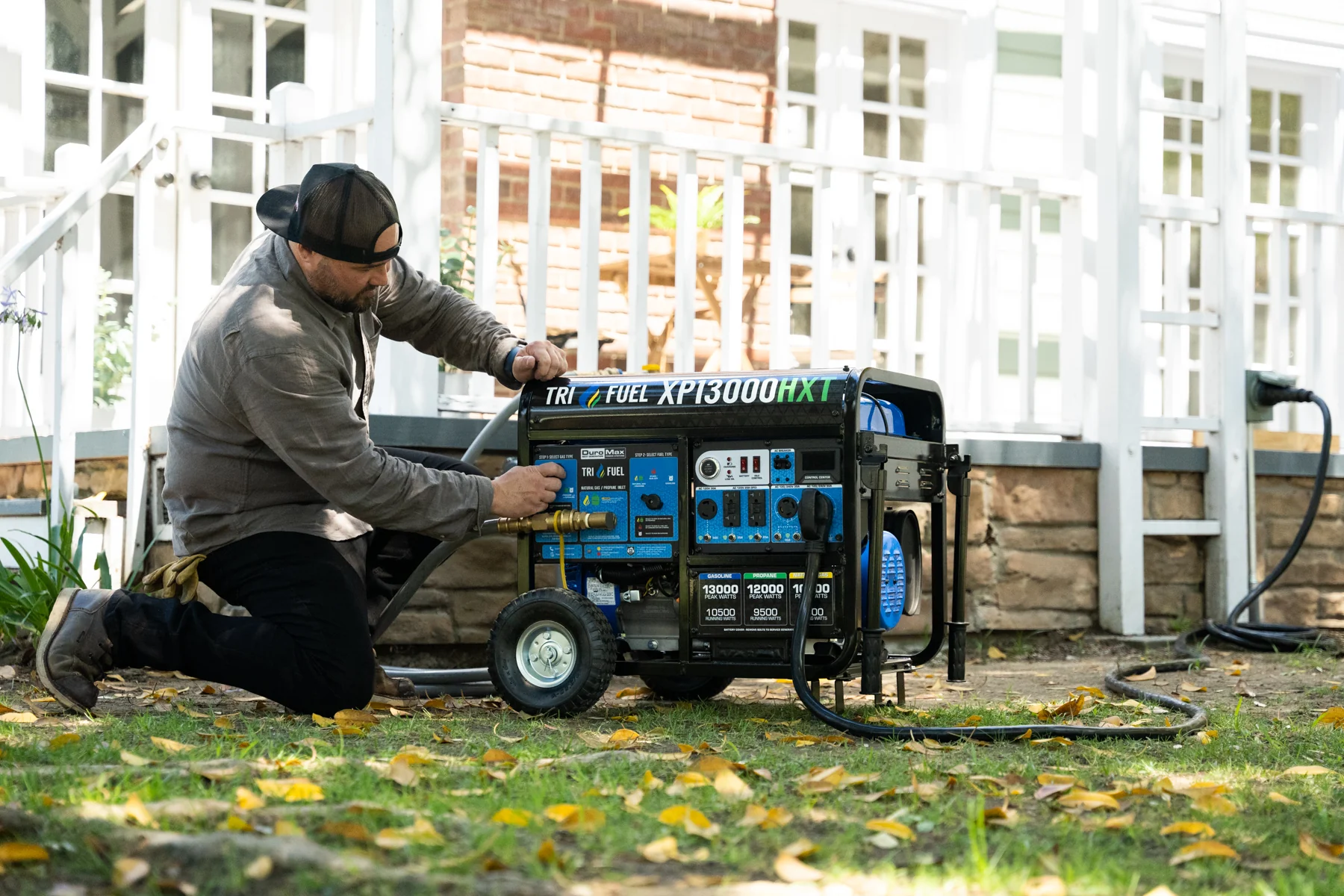 DuroMax XP13000HXT 13,000 Watt Tri Fuel Portable HXT Generator w/ CO Alert