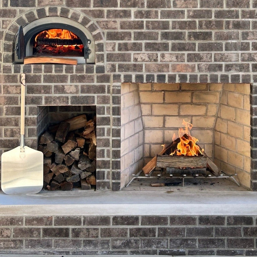 CBO 750 WoodFired Oven Culinary Bundle 38 x 28 Cooking Surface technical component view with connection details for professional emergency preparedness solutions