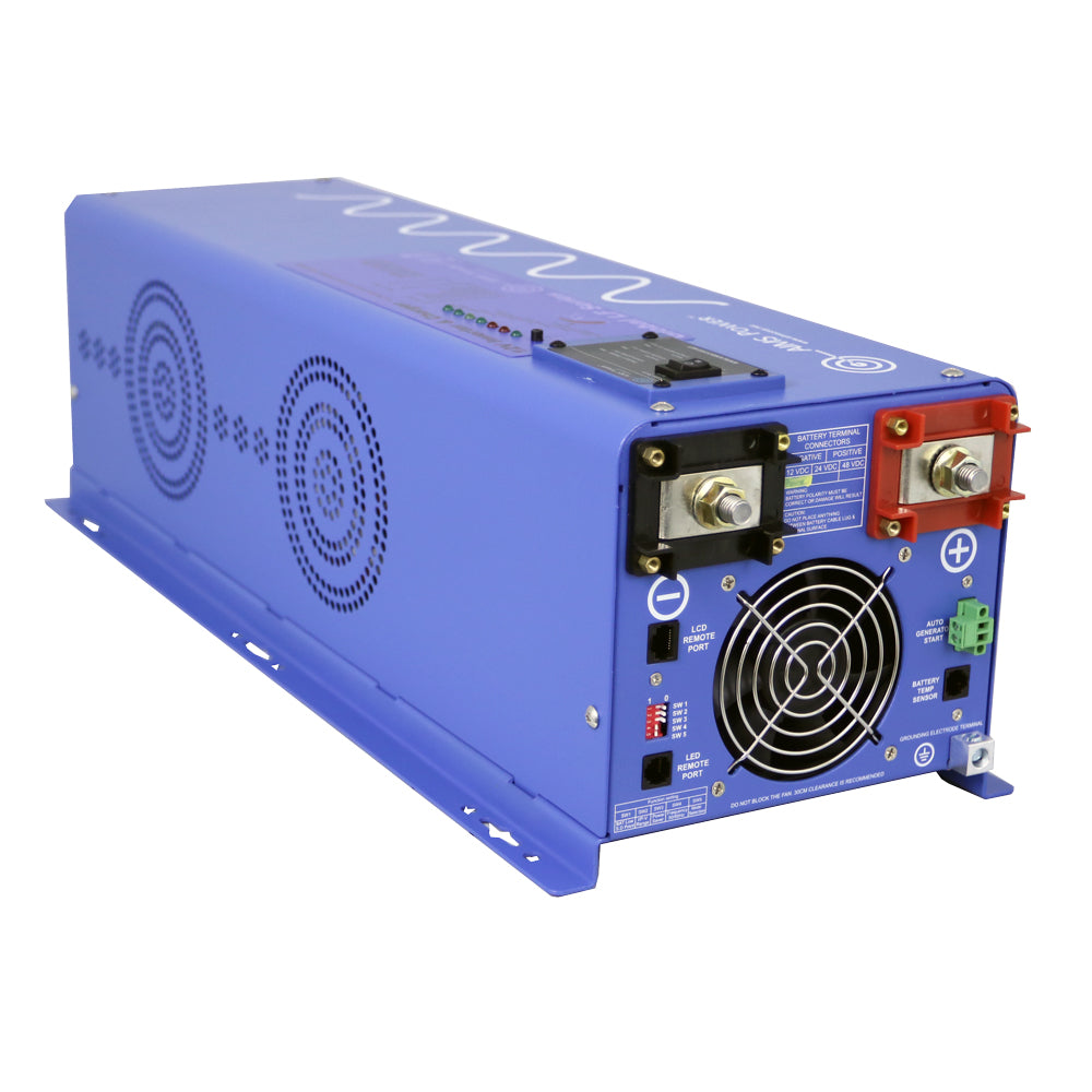 AIMS Power 6000-Watt Off-Grid Pure Sine Inverter Charger 24Vdc / 240Vac Input & 120/240Vac Split Phase Output