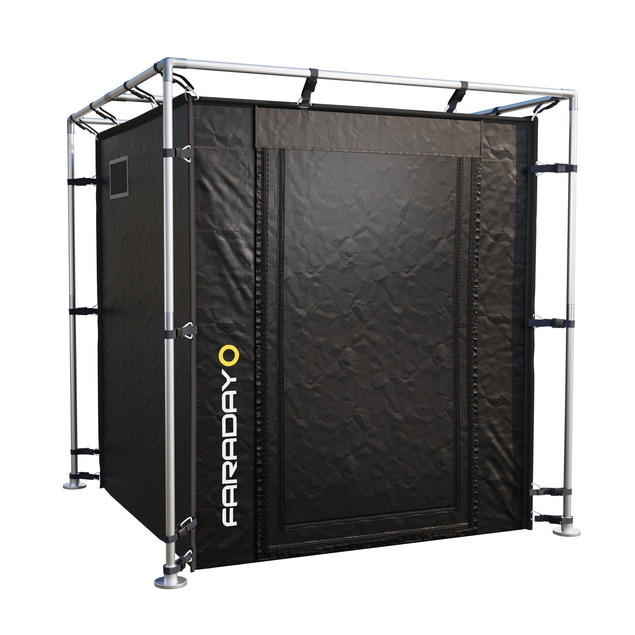 Large Faraday Tent – LX Black RF/EMI Shielding Enclosure Room (7′ x 7′ x 6.5′)