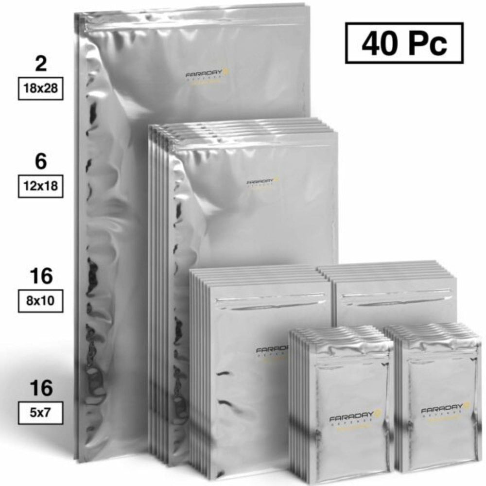 Faraday Defense NEST-Z 40pc EMP Faraday Bag Mega Kit