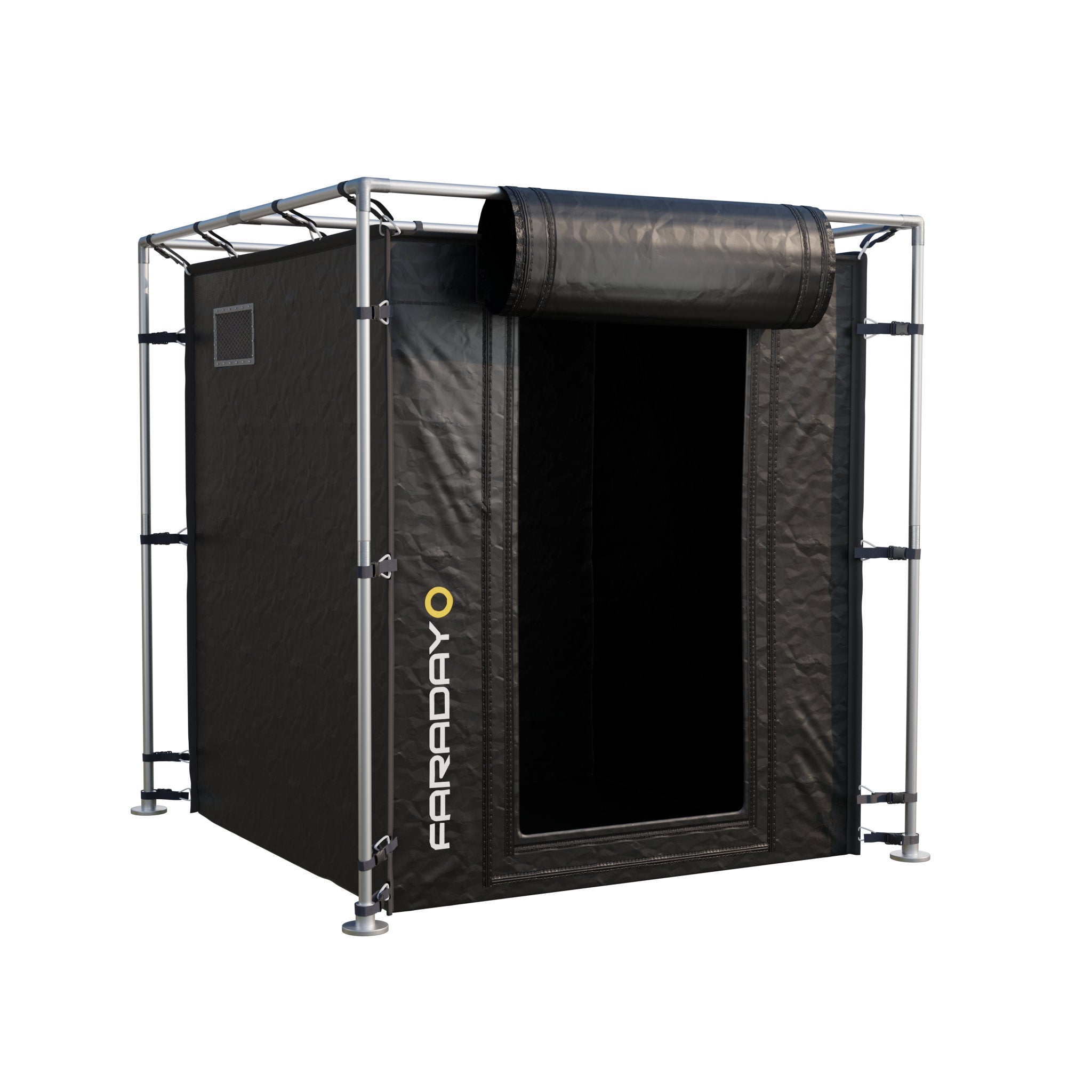 Large Faraday Tent – LX Black RF/EMI Shielding Enclosure Room (7′ x 7′ x 6.5′)